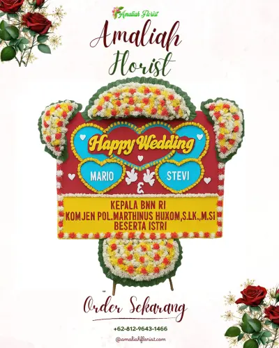 Karangan Papan Bunga Pernikahan di Cigudeg